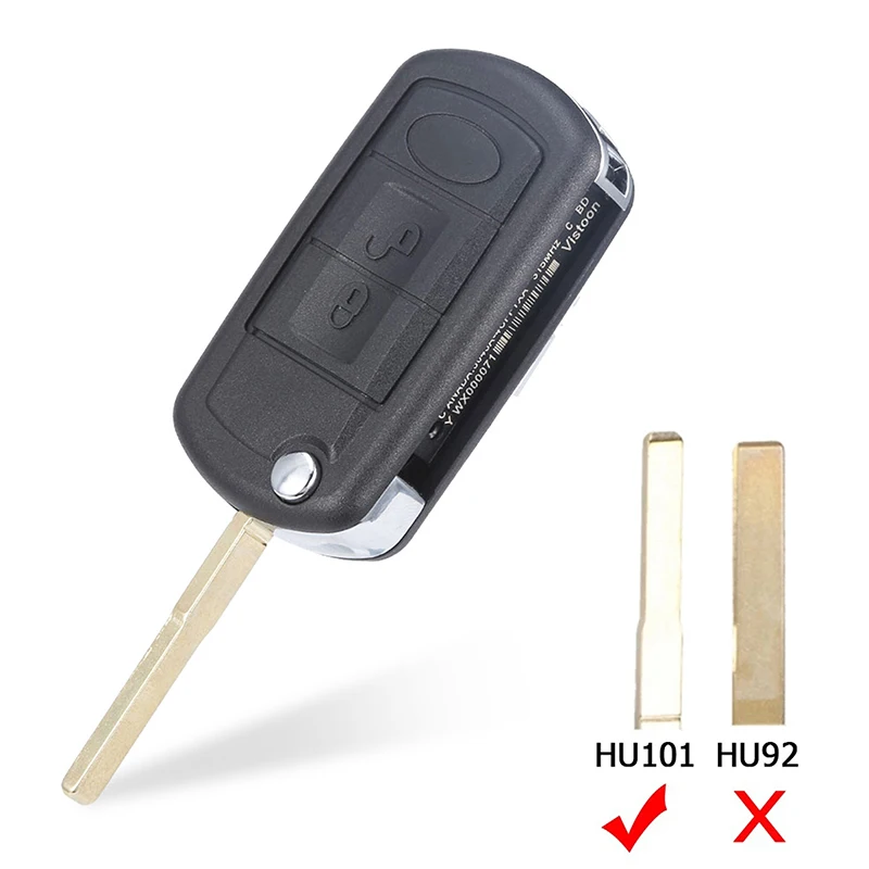 Guscio chiave auto sostitutivo a 3 pulsanti compatibile con Land Rover Discovery 3 Ra-nge Ro-Ver Sport (chip PCF7941 da 433 MHz)