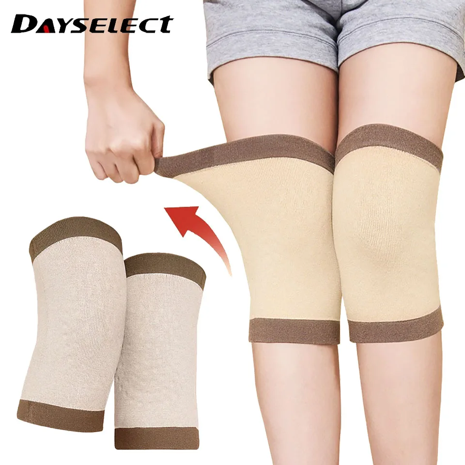 1Pair Wormwood Self Heating Knee Pads Soft Elasticity Skin-friendly To Keep Warm for Men and Women Elderly Joint Protection Calf