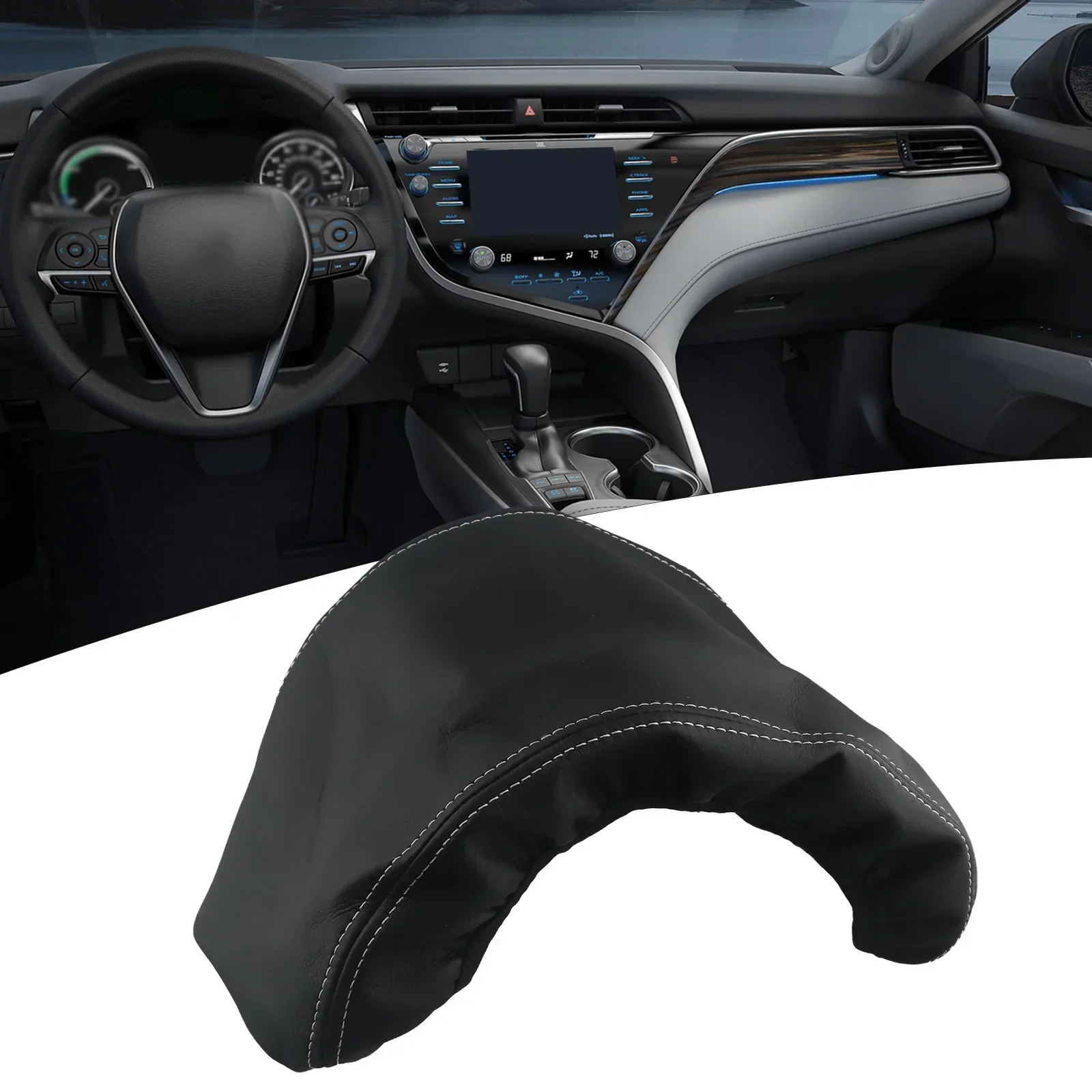 No Need For Disassembly And Assembly Microfiber Leather Armrest Cover Black Leather Clear Texture Enhances Aesthetic Appearance