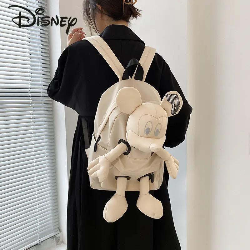 Disney Mickey Doll New Fashion Backpack Cartoon Casual Large Capacity Student Backpack High-quality Versatile Travel Backpack