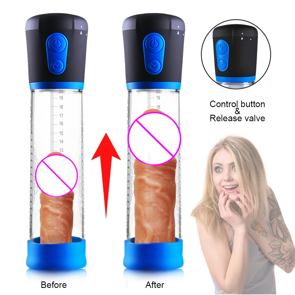 Electric Penis Pump Sex Toys for Men Male Masturbator Penis Growth Penile Vacuum Pump Penis Enlargement Enhancer Massager