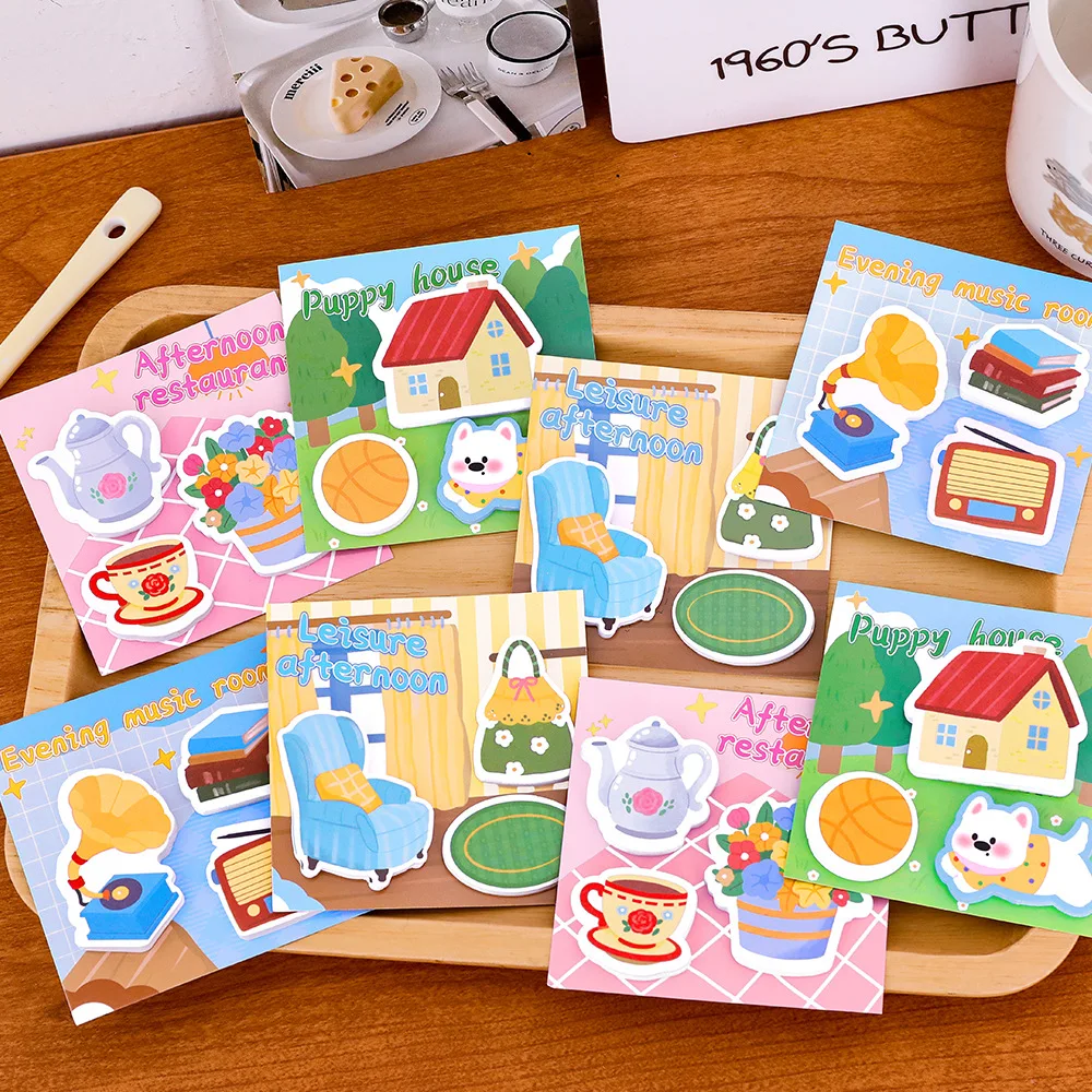 

Ins Dopamine Combination Sticky Notes Students Messages Decorative Memo Notes Cute High-value Stationery N Times Stickers