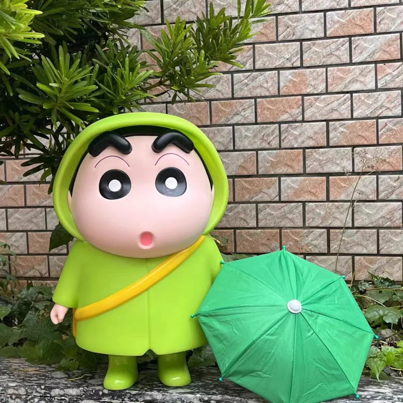 

40cm Crayon Shin-chan Large Raincoat Figure Series Model Doll Collection Decoration Anime Limited Birthday Gifts Car Ornament