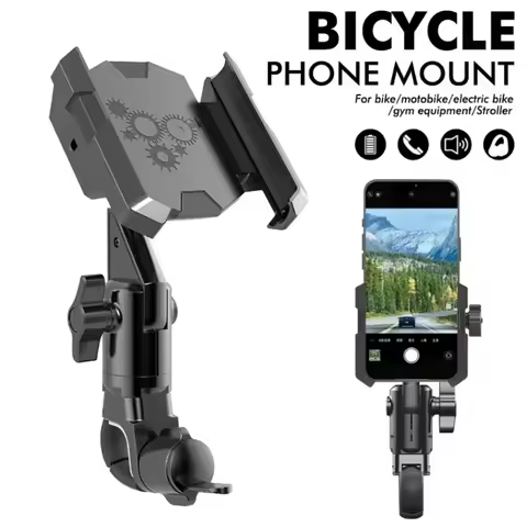 Shockproof Phone Holder for Road Mountain Riding for Bike Motorcycle Handlebar Bicycle 360&deg; Rotating Navigation Mount Bracket