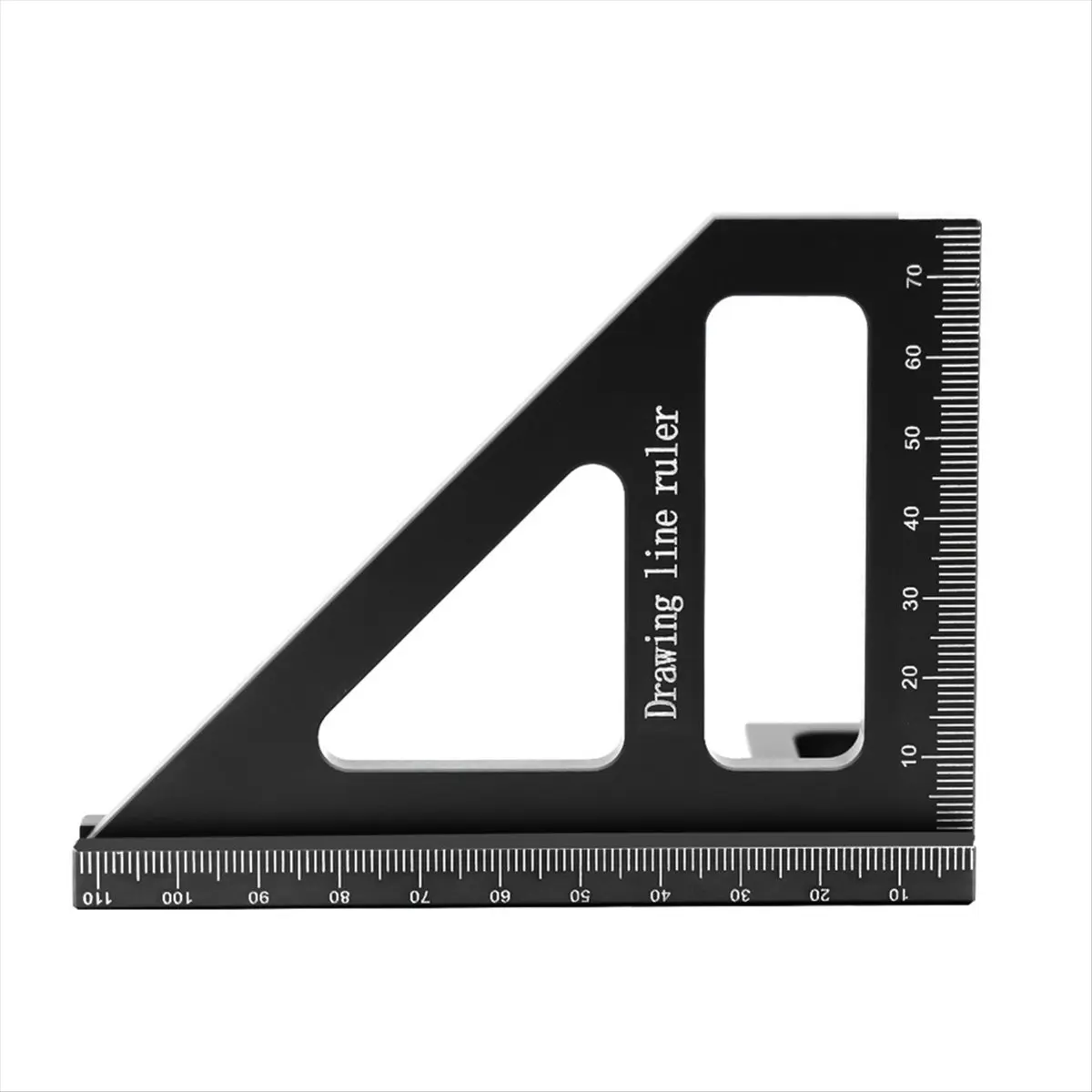 AA77 NEW  45/90 Degree Aluminum Woodworking Square Protractor,Multi-Angle Miter Ruler,High Layout Measuring Tool