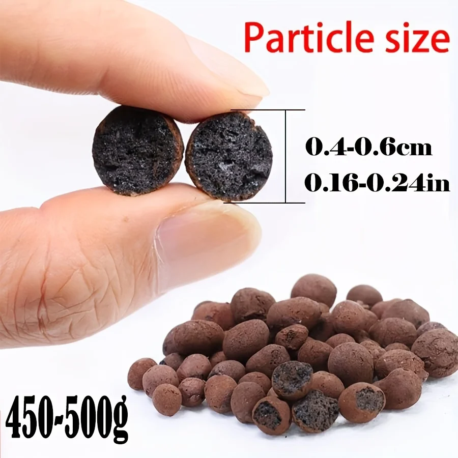 450-500g Hydroponic Expanded Clay Pellets Aerating Draining Clay Balls Succulent Plant Care Gardening Drainage Soilless Planting