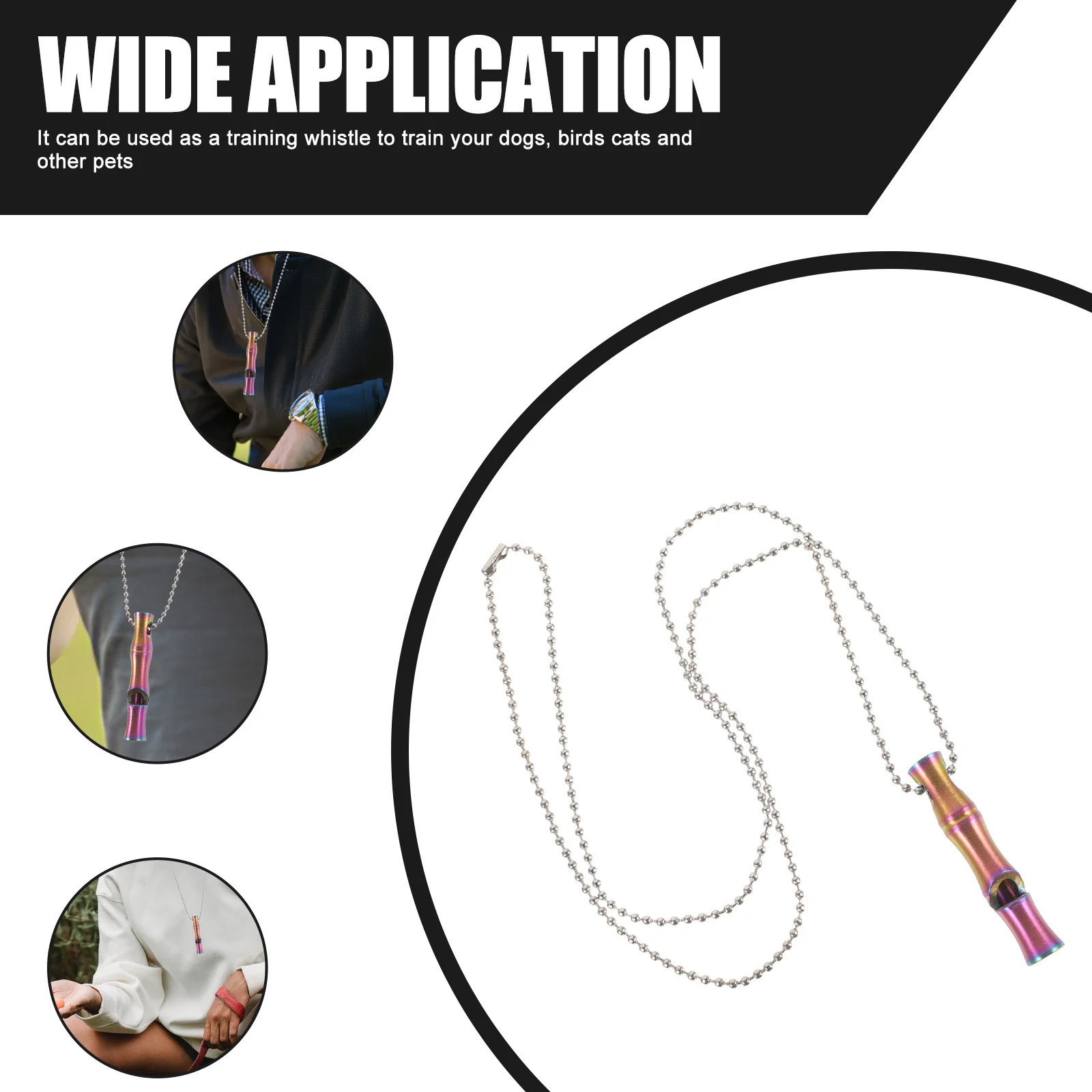 

Stainless Steel Pet Training Whistle Dog Bark Control Lightweight Portable Metal Whistle for Outdoor Hiking Camping Survival