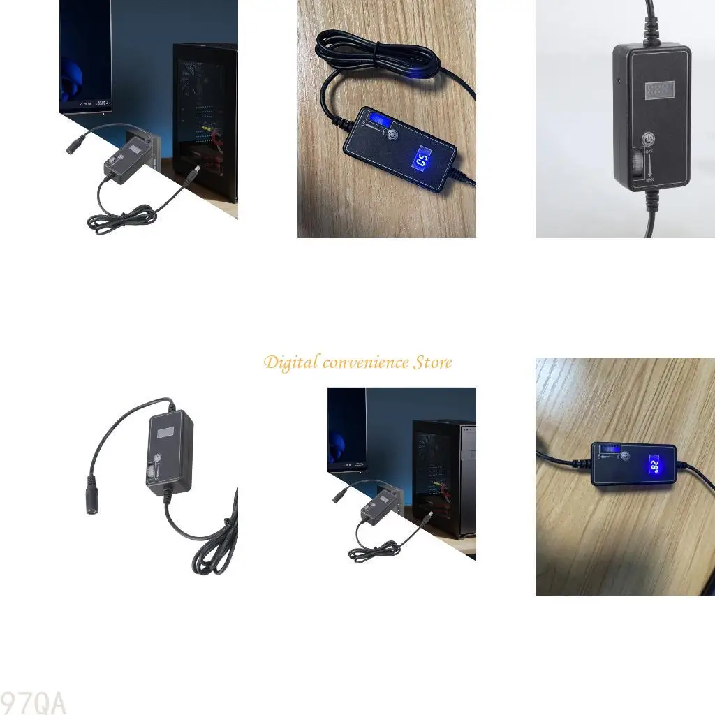 97QA Multifunctional 12V Cooling Controller With LED Temperature Monitoring 50 Speed