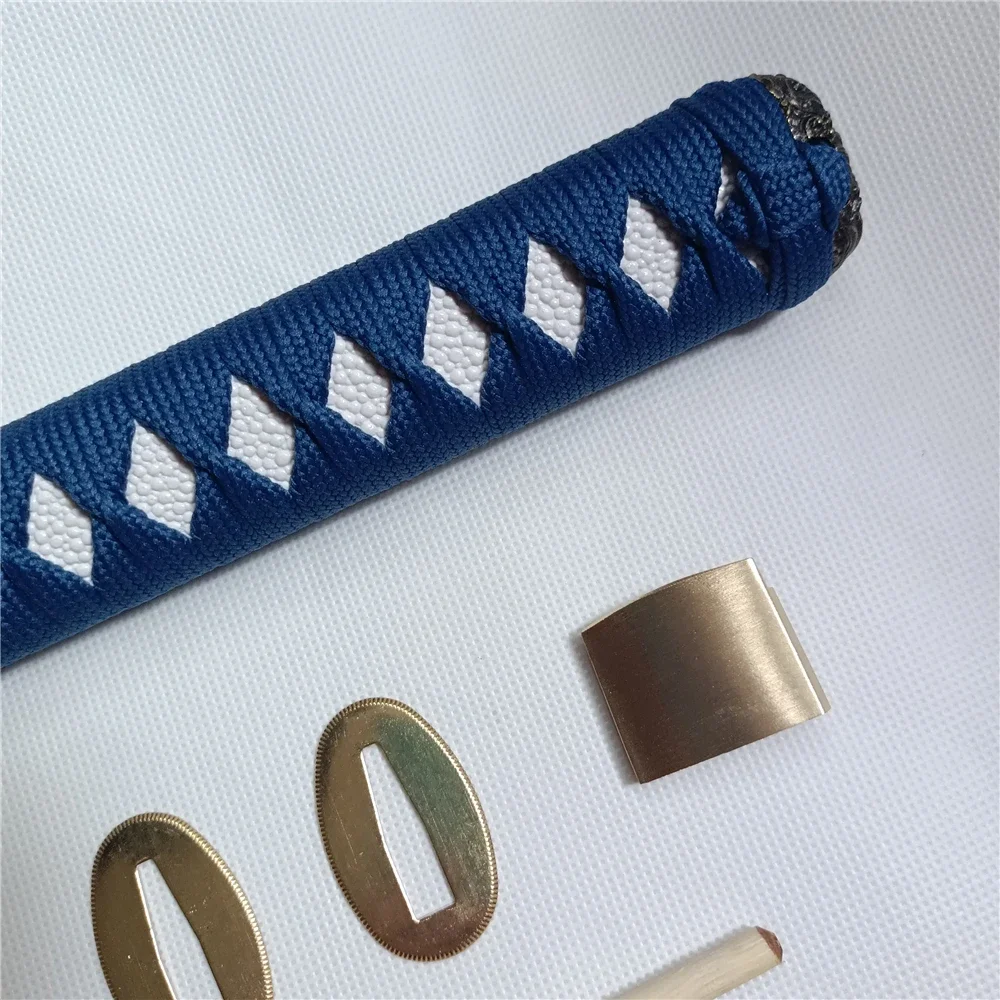 26cm Sword Handle Fittings ﻿Alloy Guard Waves Tsuba Menuki Fuchi Kashira For Japanese Samurai Katana Wakizashi Tanto