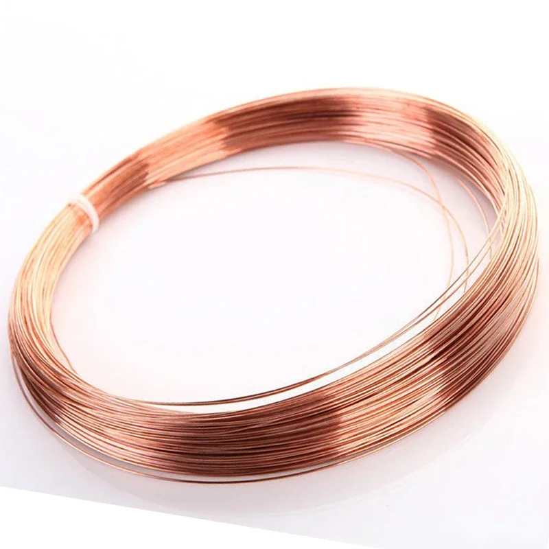 100% Pure Copper Wire T2 Copper Coil Conductive Copper Wire, Superfine Wire, 0.1 0.2 0.3 0.4 0.5 1.0 1.5 2.0~5mm 1/5M