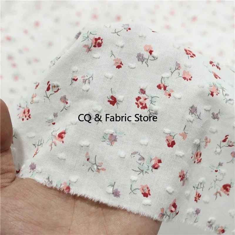 

Маленькая жаккардовая хлопчатобумажная ткань с цветочным принтом для праздничного платья, платье для девочек, детское платье