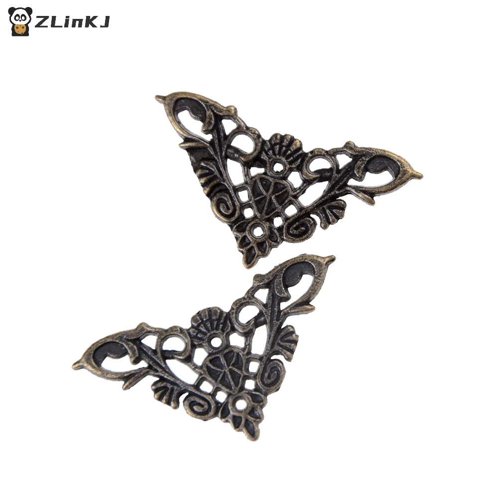 ▶4/8Pcs Bronze Jewelry Box Book Butterfly Corner Bracket Antique Frame Accessories Notebook Menus Decorative Protector
