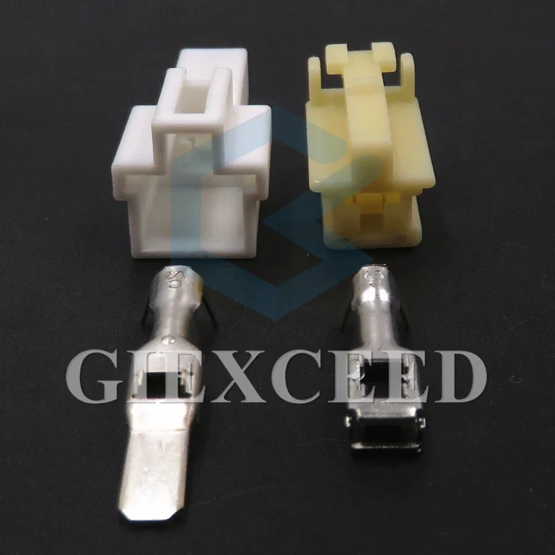 

2 комплекта, 1-контактный блок переменного тока в сборе 7282-1210 7283-1210, автоматическая незапечатанная розетка для проводки серии 4,8, разъем жгута проводов автомобиля 6098-0822