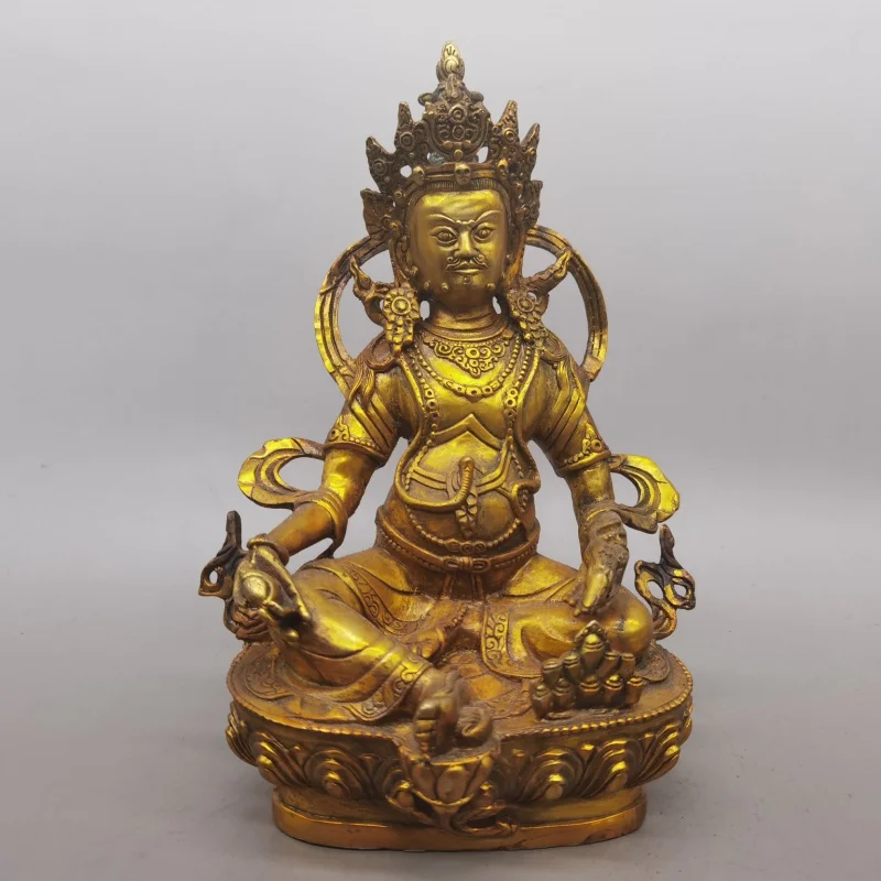 

Brass Yellow God of Wealth Decoration Fortuna Statue God of Wealth Fortuna Statue Buddha Shrine Statue Store Company Opening Gif