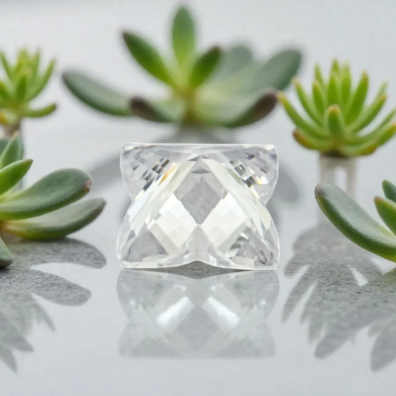 

L-Cubic Zirconia White Lily Shape Multiple Size Loose Gemstone For Earrings Pendant Jewelry Diy Making