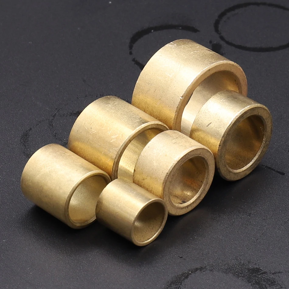 5pcs Copper Base Bushing Inner Diameter 6 7 8 10 12 13mm Bearing Sleeve For Slide Block 3D Printer Accessories