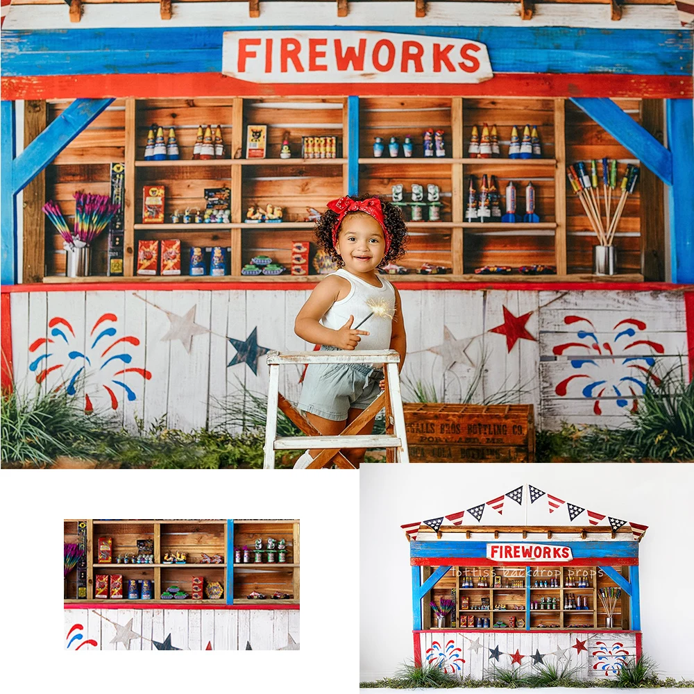 Firework Sparks Backdrops Kids Baby Photography Child Birthday Cake Smash Props Backgrounds