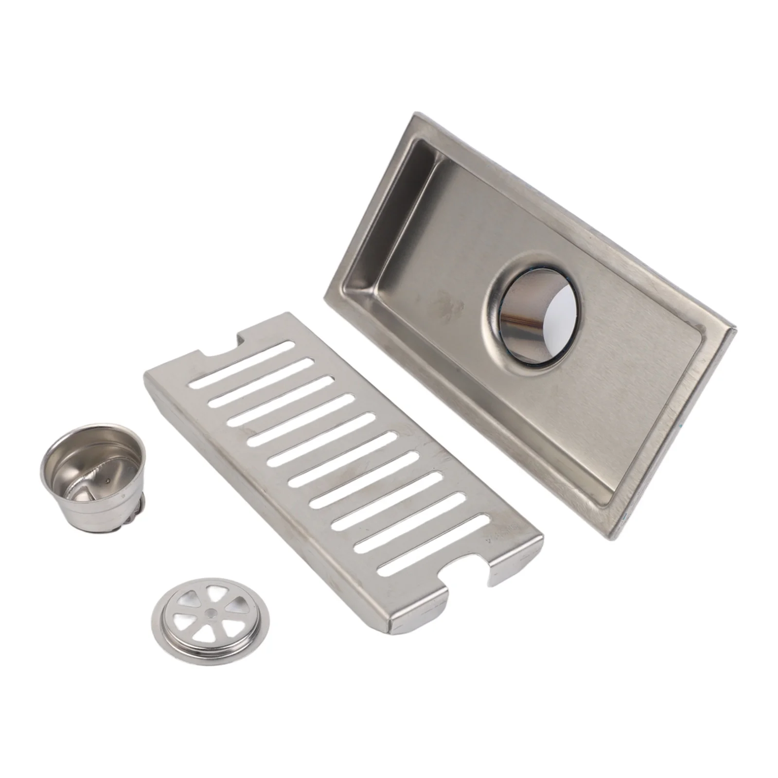 

Bathroom Floor Drain Rectangular 304 Stainless Steel with Dual Filtration System and Seamless Tile Integration