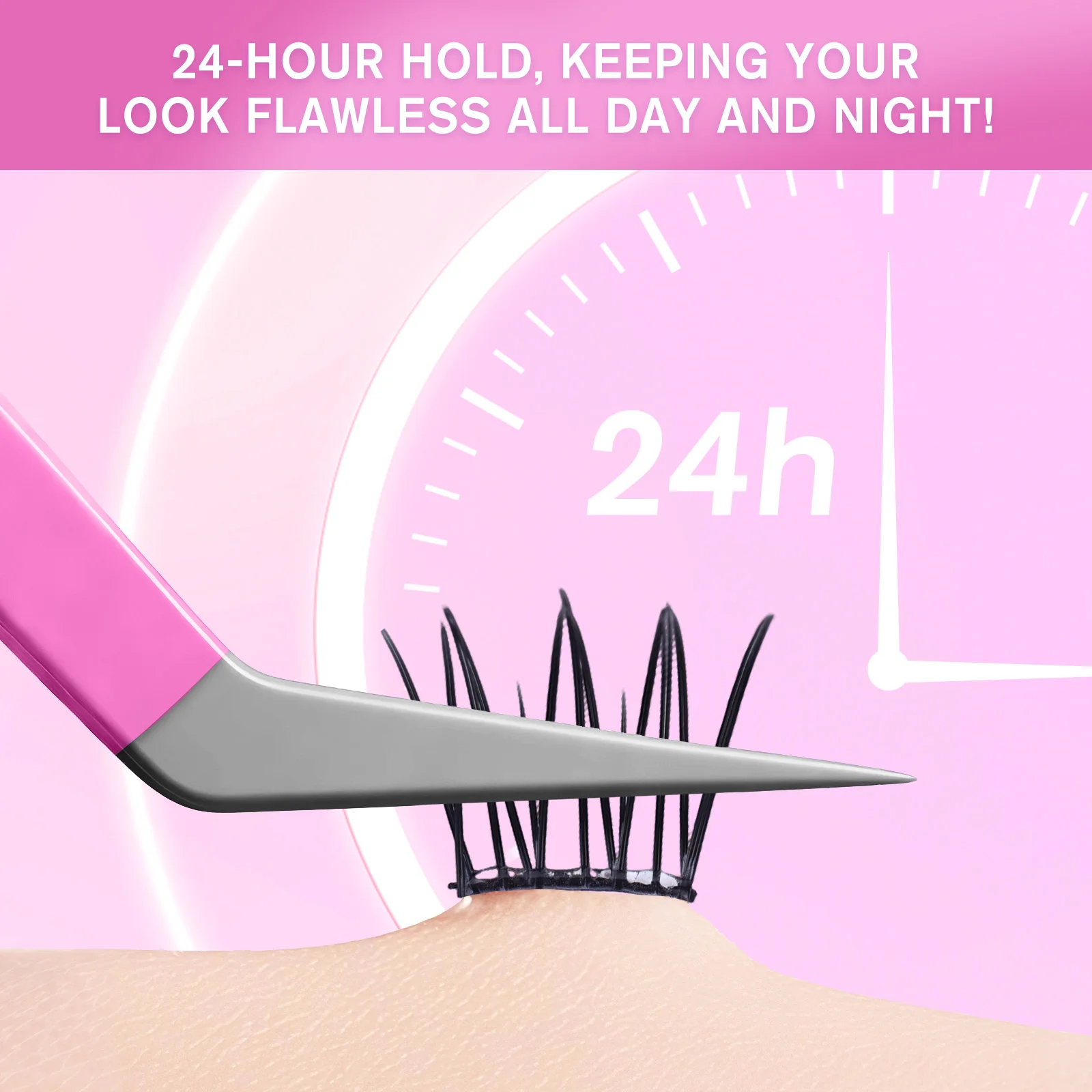 6 rijen/36 cluster voorgelijmde wimpers met pincet 24 uur vasthouden de hele dag comfort 9-12 mm wimperverlengingsset, feest dagelijks cosplay datum