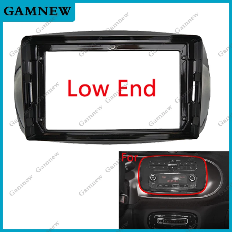 9 Inch Car Frame Fascia Adapter Android Radio Dash Fitting Panel Kit For Benz Smart ForTwo/ForFour 2015-2018