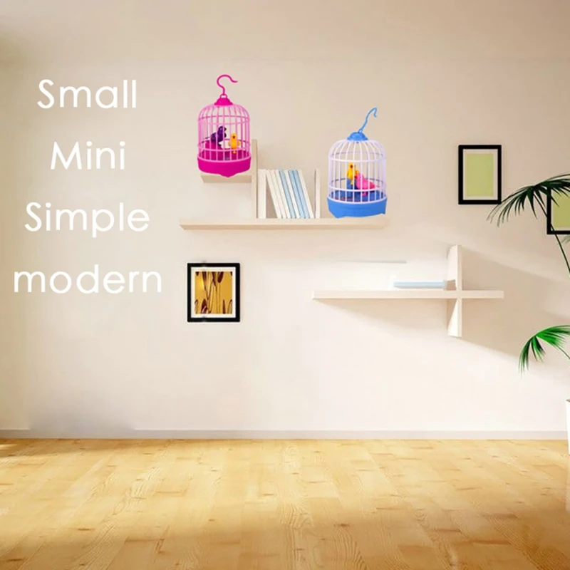 Singing and Chirping Bird in Cage - Realistic Sounds and Movements - Sound Activated Chirp Toy - Electronic Simulation Bird Cage