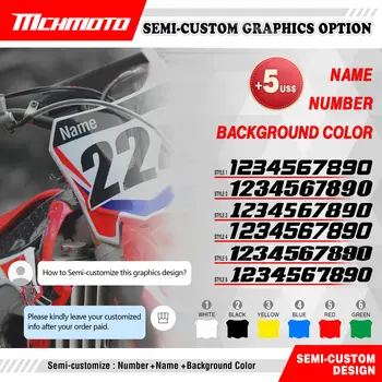 MCHMFG 適用於 HONDA 2009 2010 2011 2012 CRF250 R CRF 250R 2010 2011 2012 2013 CRF450 R CRF 450R 圖形貼紙背景 10 最佳銷售 本田 CRF 250 2012 - №9