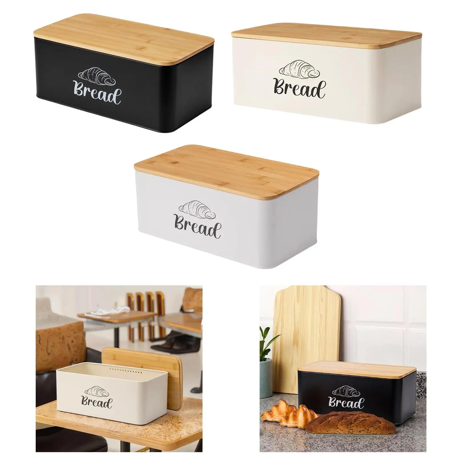 ブレッドボックス-多目的単層パン保存容器-パンキーパー-焼き菓子用-コーヒーショップ-ファームハウス-ホームペストリー用