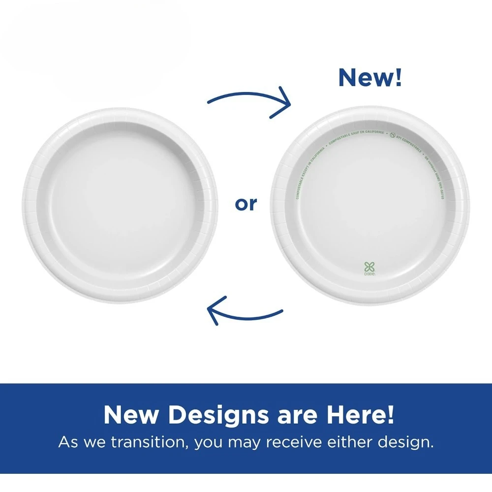 اللوازم المنزلية / ألواح ورق بيضاء خفيفة الوزن مقاس 8.5 بوصة، 500 قطعة (125 لوحة للاستعمال مرة واحدة في كل عبوة، 4 عبوات في كل علبة) #3