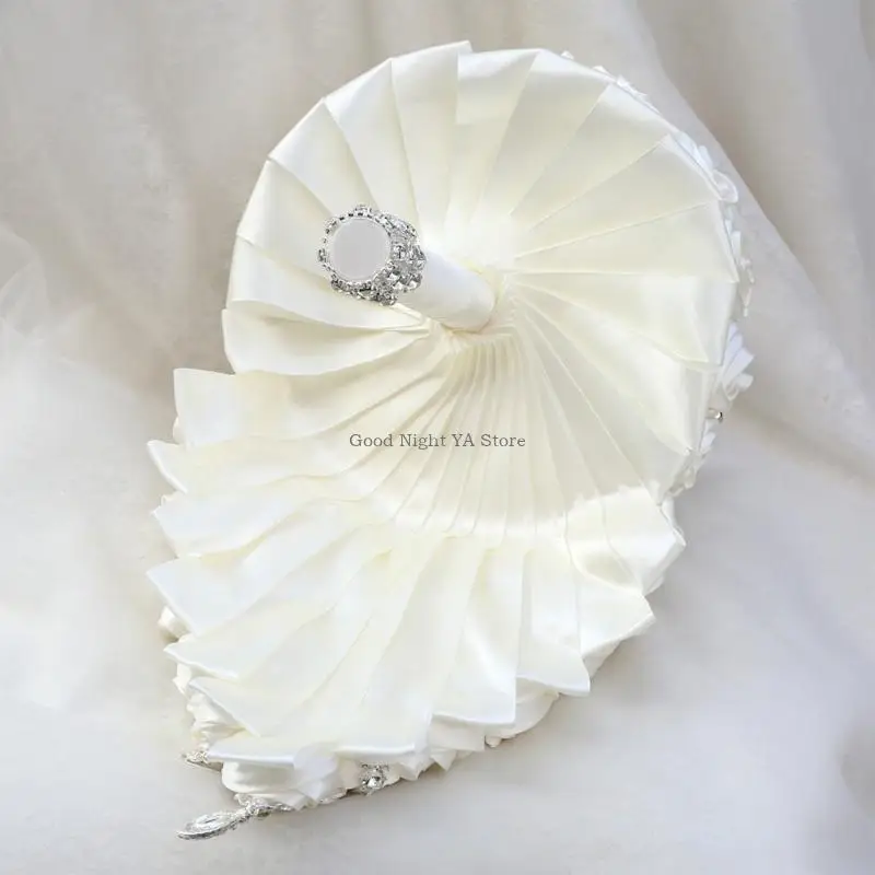 ribbon-bride-bouquet-golden-rhinestones-cascading-wedding-essential-props
