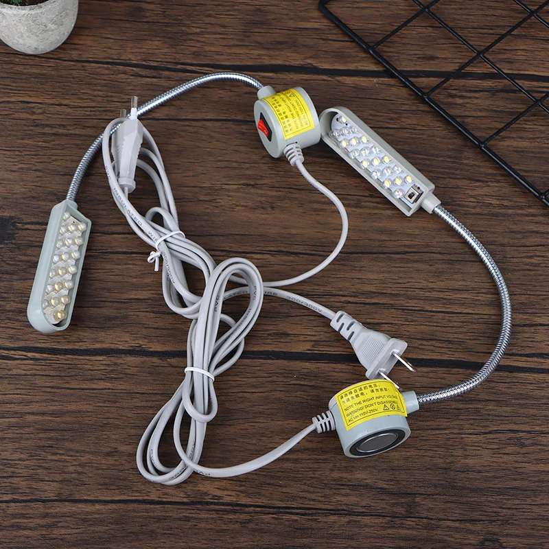 LED 재봉틀 램프 360, 유연한 조절식 구스넥 작업 램프, 작업대용 베이스가 있는 산업용 조명, EU/US, 10/20/30