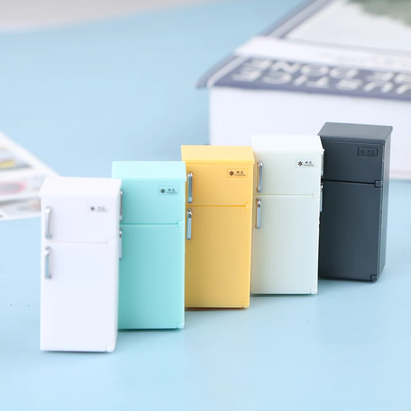 2026.Hot Sale.1Pcs Dollhouse home furnishings mini color plastic refrigerator model New