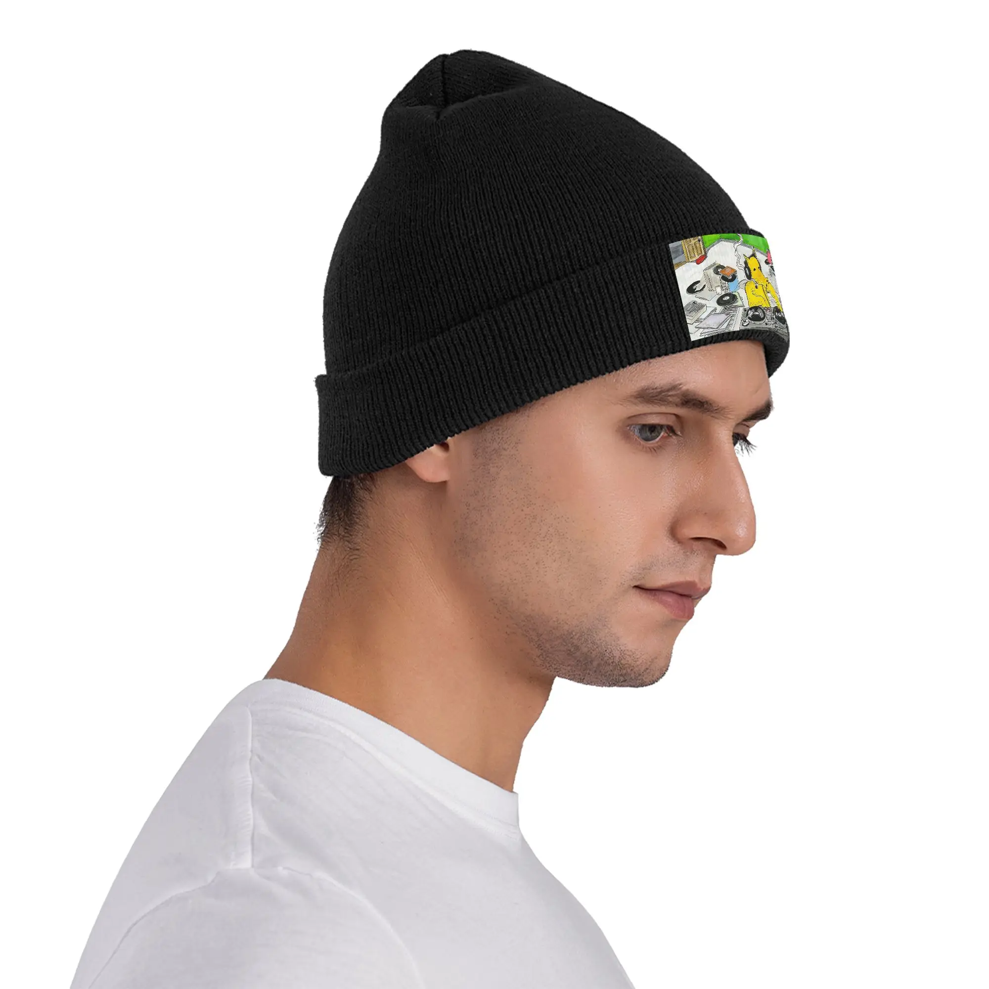Quasimoto DJ الشتاء Skullies Beanies قبعة دافئة الخريف قبعات منسوجة بونيه قبعات للنساء الرجال