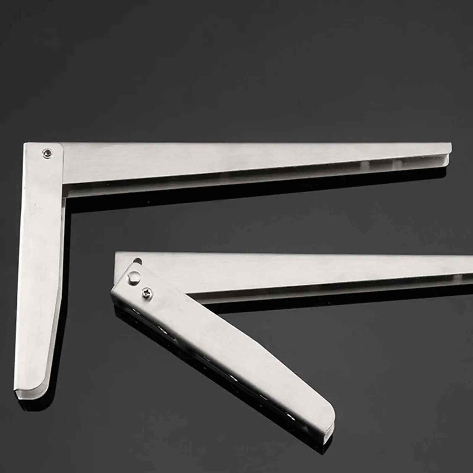 14 Inches Stainless Steel Shelf Bracket Wall Mounted Support Frame Foldable Rack For Home Store Bookshelf Heavy Duty Loaded