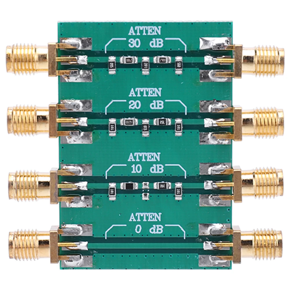 DC-4.0GHz RF Fixed Attenuator SMA Double Female Head Radio Frequency Attenuator 0dB 10dB 20dB 30dB RF Attenuator Board 200mW