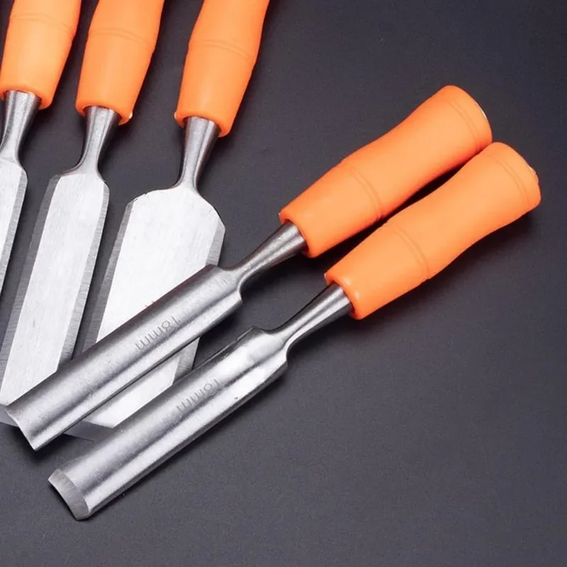 Woodworking Semi-circular Slotting Flat Chisel Outer Edge Semi-circular Chisel Woodworking Chisel Tool 18mm