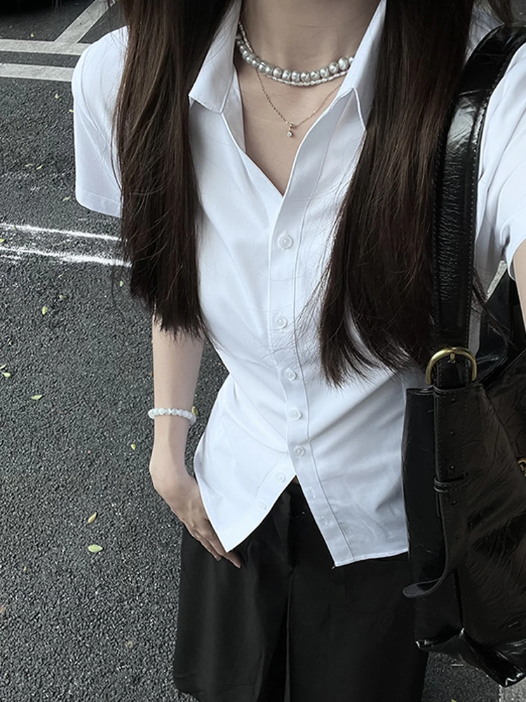 Slim Fit ort Sve Ne irt Jaet เสื้อผ้าผู้หญิงเกาหลีเรียบง่ายสีขาวแฟชั่นฤดูร้อนแบรนด์ Cenzcci