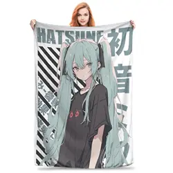 Vocaloid Hatsune Miku Anime Blanket Flannel Throw Blankets Summer Air Conditioning Decoration Soft Warm Bedspreads