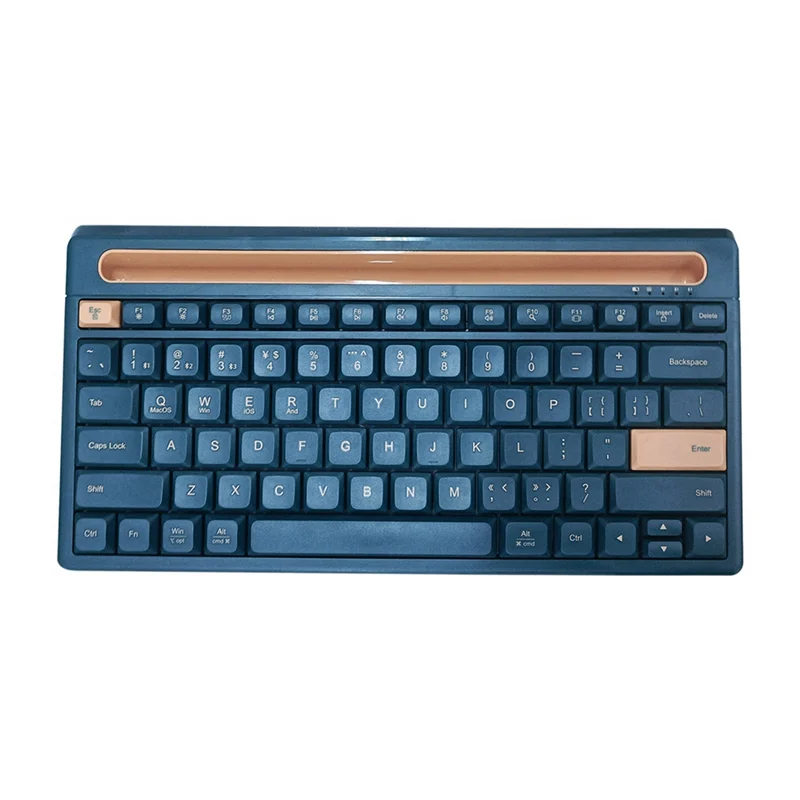 

ATP-Wireless Bluetooth Keyboard with Card Slot Dual Mode Keyboard Support Tablet Android Phone Laptop Desktop Computer Blue