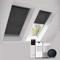 Sunroad Custom Made Solar-Powered Motorized Skylight Shades - Cordless Honeycomb Blackout Blinds for Roof/Inclined Windows