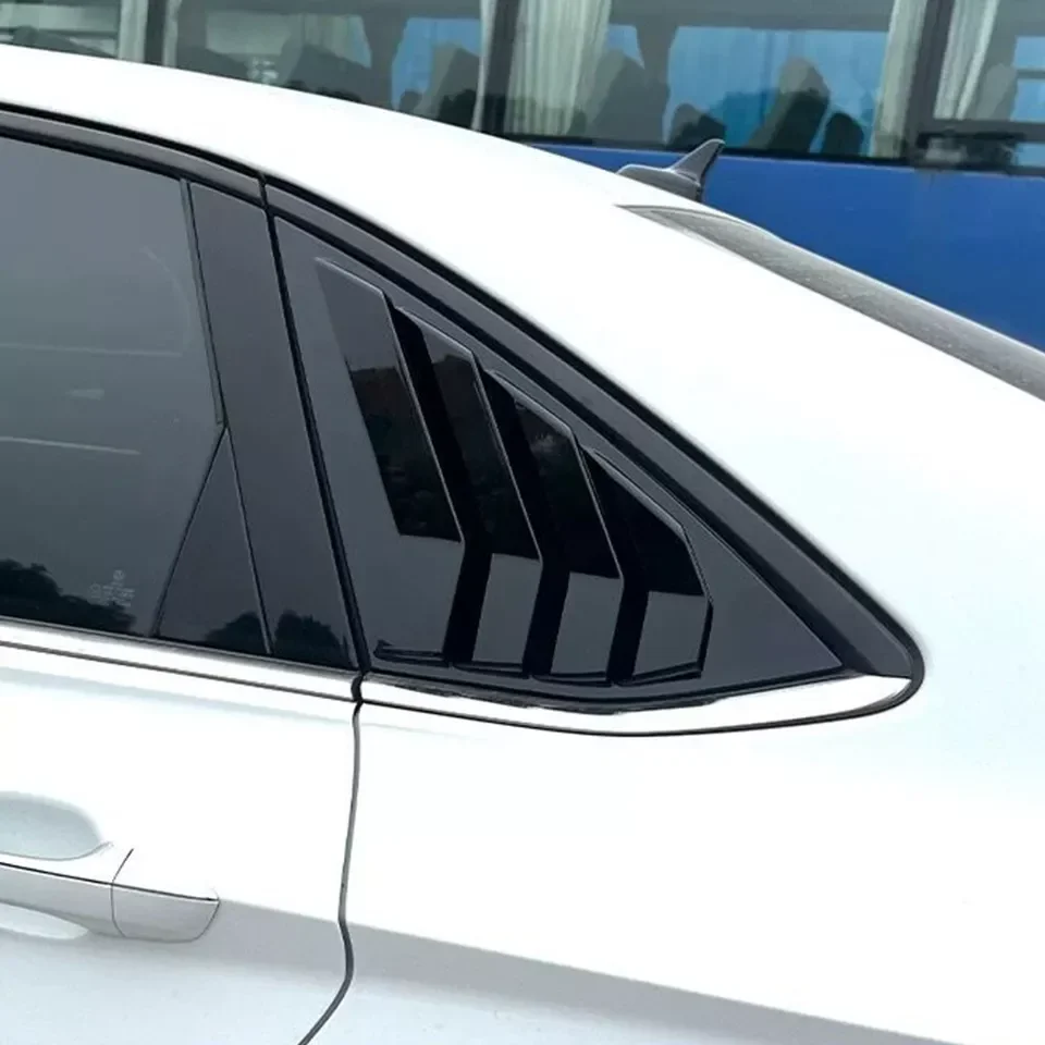 For Volkswagen Jetta MK7 2019 2020 2021 2022 2023 Rear Window Louver Shutter Cover Side Vent Scoop Blinds Trim Exterior Sticker