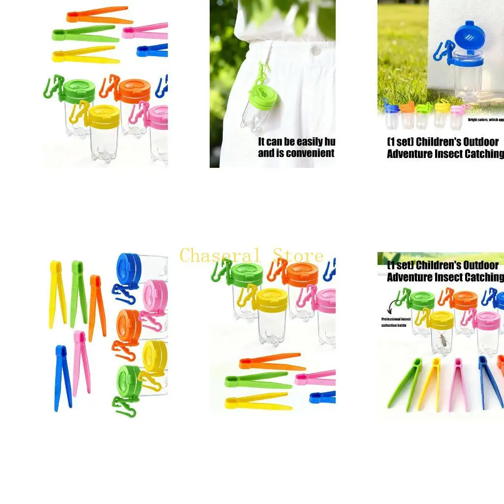 E7CE Children Outdoor Exploration Kits Insect Catcher Tool With Clamp Nature Learning Educational Observation Tool for Classroom
