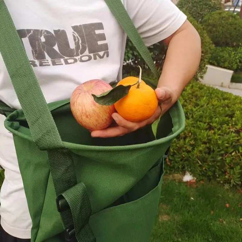 Fruit Picking Bags Canvas Orchard Fruit Harvesting Bags for Apple Fruit Collection and Unloading Using Cherry Picking Farm Tools