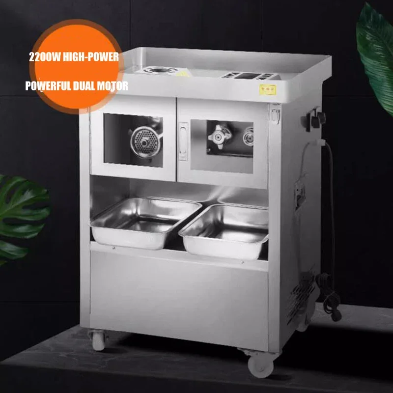 

Commercial Meat Grinder Machine Electric Stainless Steel Minced Meat Mincer Automatic Sausage Stuffing Machine For Butcher Shop
