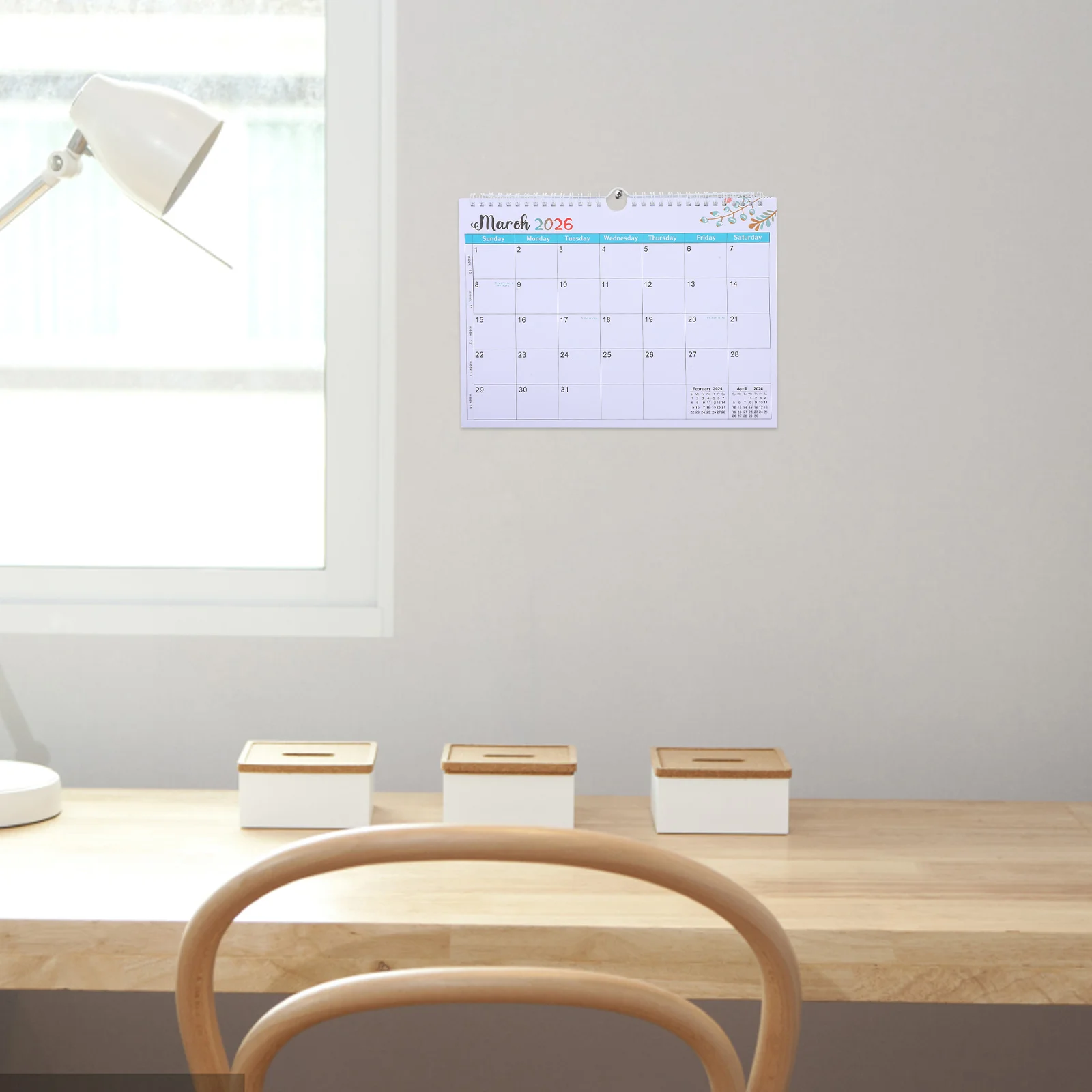 

Wall Calendar 2025 Planner Desk Annual Vertical Twinwire Monthly Large Schedule Office Art