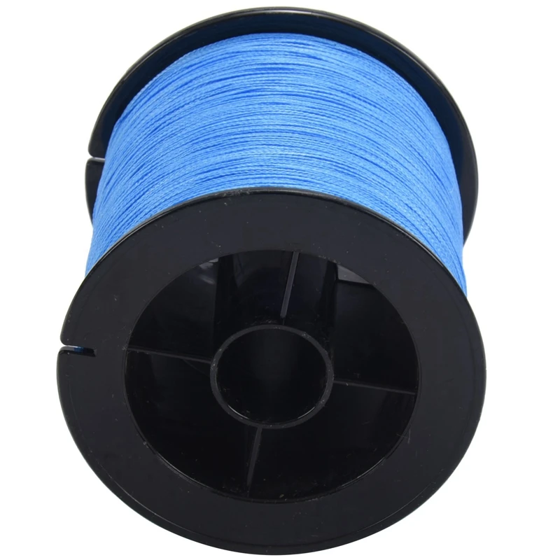 2 Pcs 500 M 30 LB 0.26Mm Fishing Line Strength PE Braided 4 Strands, Blue & Gray