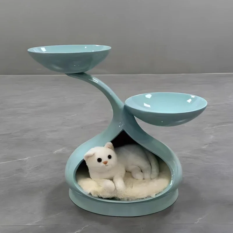 

Modern minimalist cornucopia pet nest creative fiberglass cat nest sofa square floor ornament household