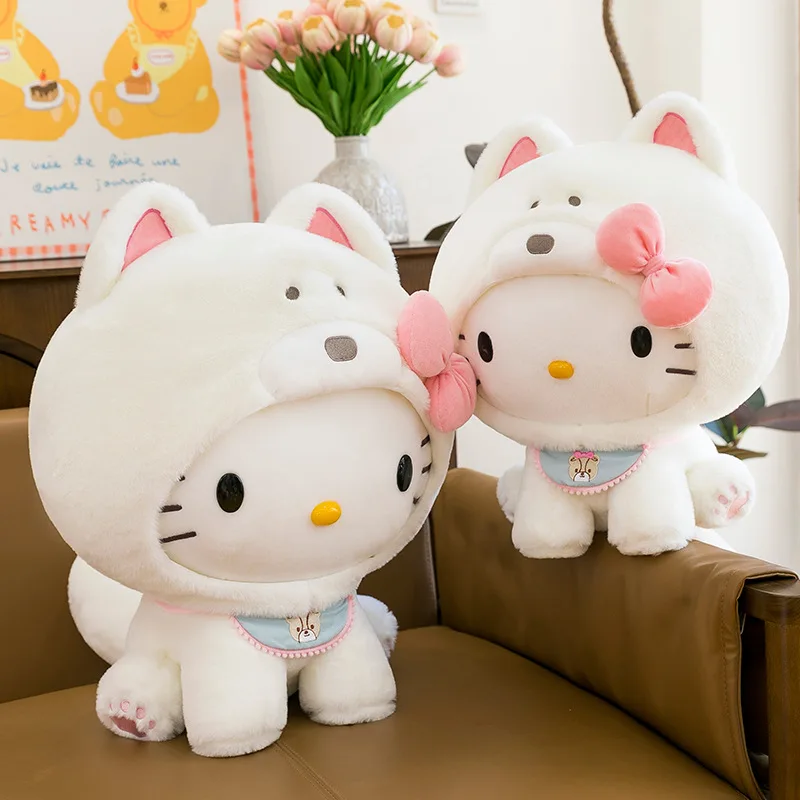 

Cartoon cute west highland hello kitty cat plush toys kidie cat doll cat pillow large plush soft doll give friends gifts