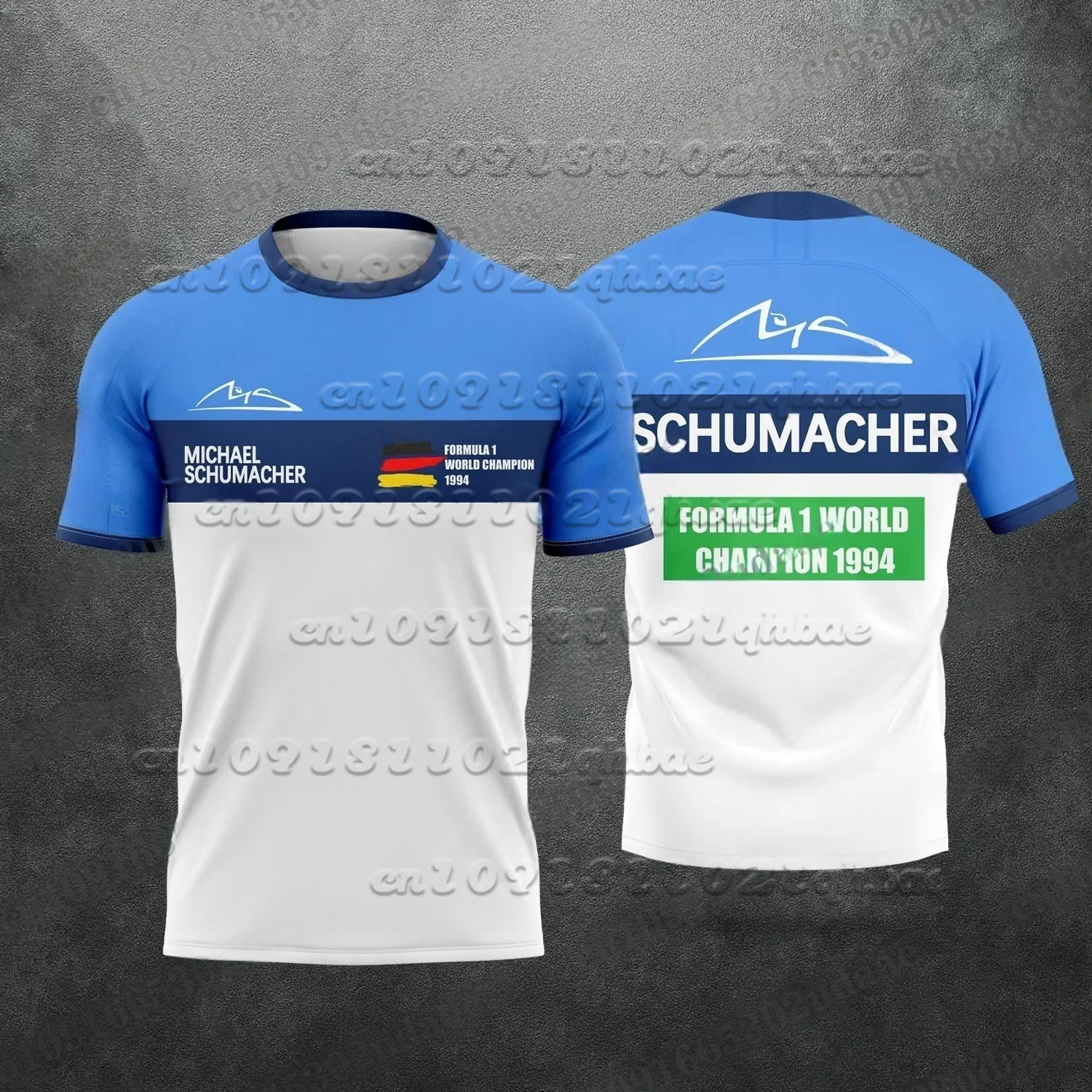 

2025 New Michael Schumacher 1994 World Championship Commemoration Style T-shirt, Racing Suit, Breathable Short Sleeve Sweatshirt