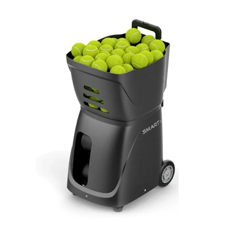 Smart Tennis Ball Launcher 24V DC/110V-220V AC with 100 Balls Capacity & 1.8-8.8s Frequency for Home/Club/Professional Training