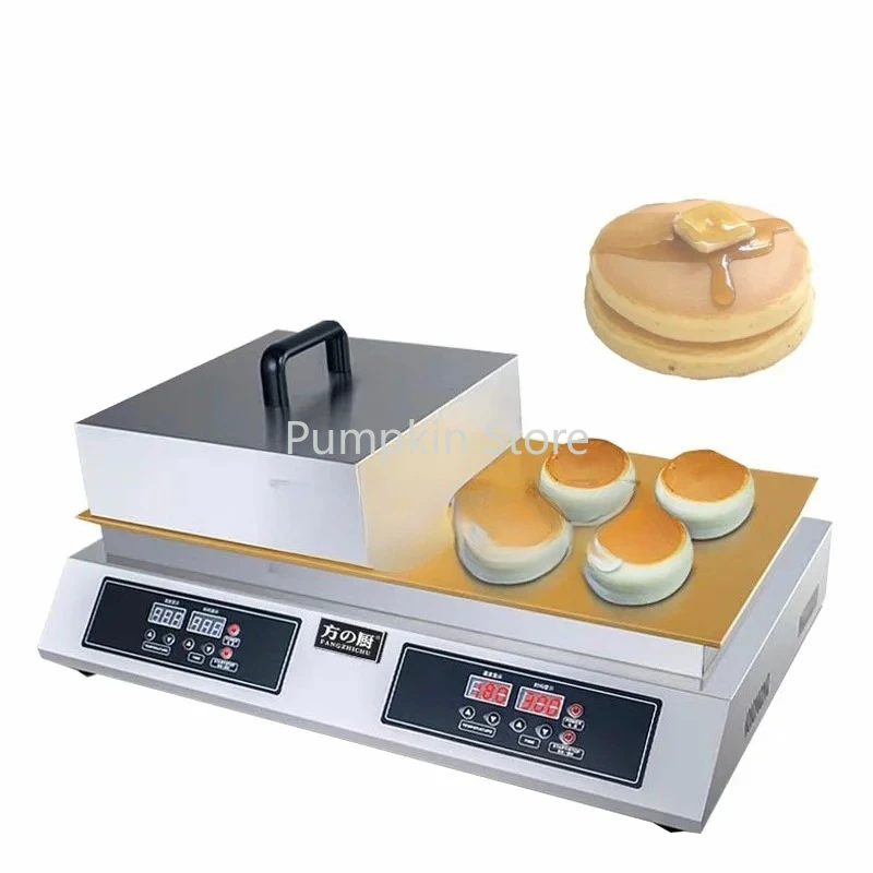 Máquina de bocadillos de doble cabezal para hacer panqueques suflé japonés esponjoso de 110/220V